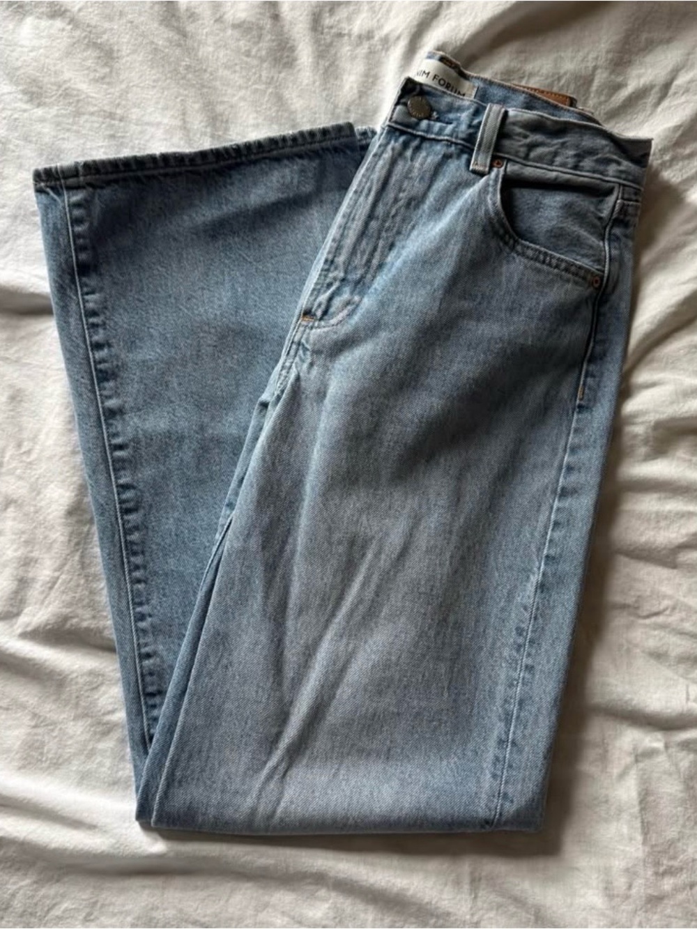 Denim Forum The Farrah High Rise Wide Jean